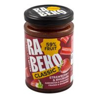 Rabeko aardbei & rabarber jam classic 230 gram