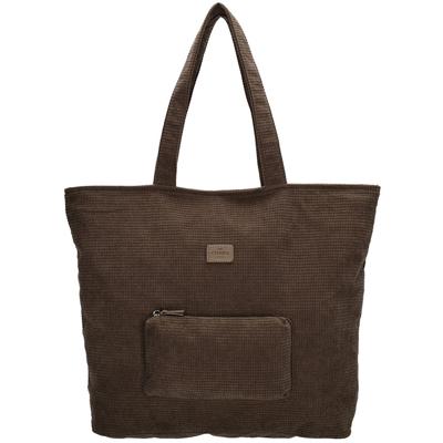 Charm London Corduroy Mom Bag Valley Donker Bruin