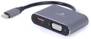 Cablexpert USB-C naar HDMI + VGA adapter kabel 15cm - 9530408