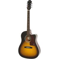 Epiphone J-15 EC Deluxe Vintage Sunburst elektrisch-akoestische westerngitaar met koffer