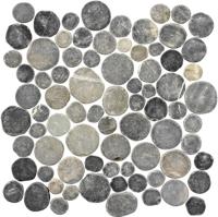 Stone Line Coins Mozaiek Tegel Round - Antracite Marmer Ongeglazuurd 300x300mm Stone Line Coins Mozaiek Tegel Round - Antracite Marmer Ongeglazuurd 300x300mm