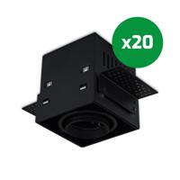 Trimless LED-spot Bastia zwart GU10