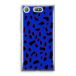 Blue Leopard: Sony Xperia XZ1 Compact Transparant Hoesje