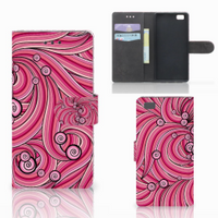 Huawei Ascend P8 Lite Hoesje Swirl Pink - thumbnail