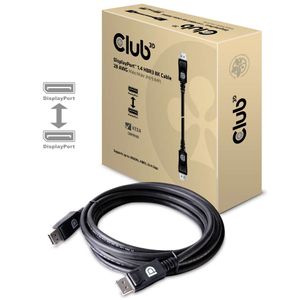 CLUB3D DisplayPort 1.4 HBR3 8K Kabel Male/Male 3 meter