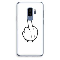 Middle finger white: Samsung Galaxy S9 Plus Transparant Hoesje