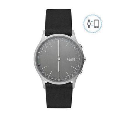Horlogeband Skagen SKT1203 Leder Zwart 22mm