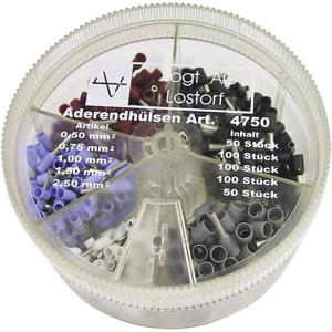 Vogt Verbindungstechnik 4750 Assortiment adereindhulzen 0.5 mm², 0.75 mm², 1 mm², 1.5 mm², 2.5 mm² Deels geïsoleerd Wit, Lichtblauw, Rood, Zwart, Grijs 400