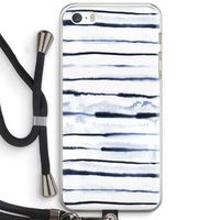 Ink Stripes: iPhone 5 / 5S / SE Transparant Hoesje met koord