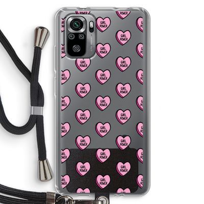 GIRL POWER: Xiaomi Redmi Note 10S Transparant Hoesje met koord