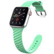 Siliconen 'Twist' bandje - Zee groen - Geschikt voor Apple Watch 38mm / 40mm / 41mm