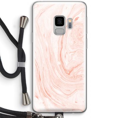 Peach bath: Samsung Galaxy S9 Transparant Hoesje met koord