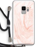 Peach bath: Samsung Galaxy S9 Transparant Hoesje met koord