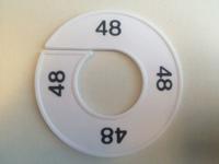 Maatring 9cm wit/zwart 48