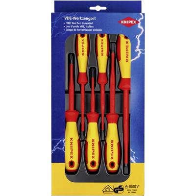 Knipex Knipex-Werk Schroevendraaierset VDE 6-delig Plat, Kruiskop Phillips