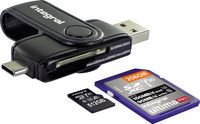 Integral USB3.0 CARDREADER TYPE A & TYPE C DUAL SLOT SD MSD geheugenkaartlezer USB 3.2 Gen 1 (3.1 Gen 1) Zwart - thumbnail