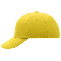 Gele baseballcap voor volwassenen - thumbnail