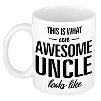 Awesome uncle / oom cadeau mok / verjaardag beker 300 ml   -