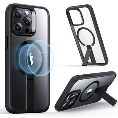 iPhone 15 Pro Boost Flickstand Case (HaloLock) - Clear Black iPhone 15 Pro Boost Flickstand Case (HaloLock) - Clear Black