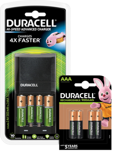 Duracell Hi-Speed batterijlader AA - AAA + Ultra AAA-batterijen 4 stuks