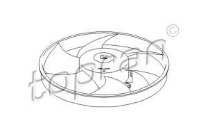 Koelventilatorwiel TOPRAN, u.a. für Peugeot, Citroën