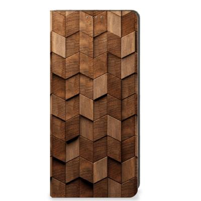 Book Wallet Case voor OPPO A78 | A58 5G Wooden Cubes Book Wallet Case voor OPPO A78 | A58 5G Wooden Cubes