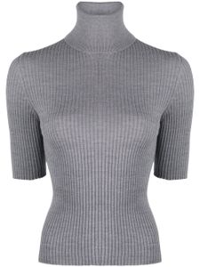 Semicouture polo en maille côtelée - Gris