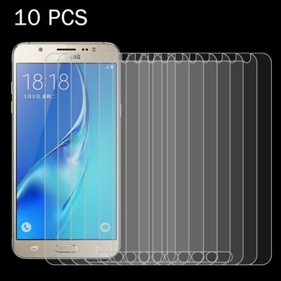 10 stuks voor Galaxy J7(2016) / J710 0 26 mm 9H oppervlaktehardheid 2.5D explosieveilige getemperd glas scherm Film