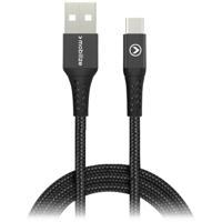 Mobilize Strong Nylon Cable USB to USB-C 1m. 15W Black
