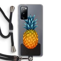 Grote ananas: Samsung Galaxy S20 FE / S20 FE 5G Transparant Hoesje met koord
