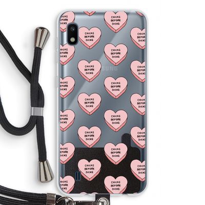 Chicks before dicks: Samsung Galaxy A10 Transparant Hoesje met koord