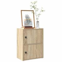 Boekenkast 40x24x52 cm bewerkt hout sonoma eikenkleurig Boekenkast 40x24x52 cm bewerkt hout sonoma eikenkleurig