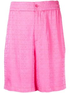 Moschino short de sport à logo imprimé - Rose