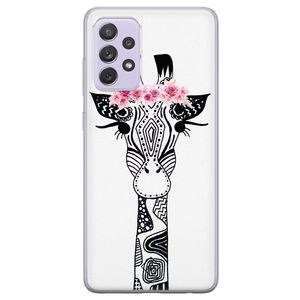 Samsung Galaxy A72 siliconen telefoonhoesje - Giraffe