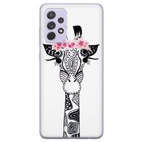 Samsung Galaxy A72 siliconen telefoonhoesje - Giraffe