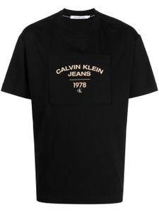 Calvin Klein t-shirt en coton à logo appliqué - Noir