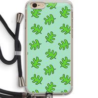 Groene blaadjes: iPhone 6 PLUS / 6S PLUS Transparant Hoesje met koord
