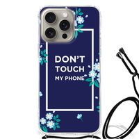 iPhone 15 Pro Max Anti Shock Case Flowers Blue DTMP