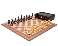 De Highclere Ebbenhouten en Notenhouten Traditionele Schaakset