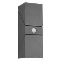 LED Buiten Wandlamp met Bewegingssensor - 14W - Warm Wit 3000K - Antraciet