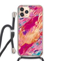 Pastel Echoes: iPhone 11 Pro Max Transparant Hoesje met koord