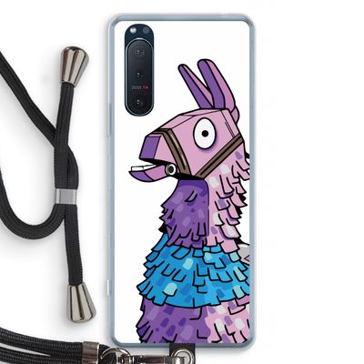Lama: Sony Xperia 5 II Transparant Hoesje met koord