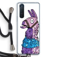 Lama: Sony Xperia 5 II Transparant Hoesje met koord