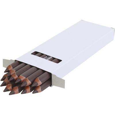 EDU3 Edu jumbo kleurpotlood, dikte 10 mm, vulling 6,25 mm, donkerbruin, 12 stuk/ 1 doos