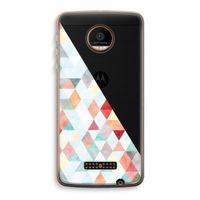 Gekleurde driehoekjes pastel: Motorola Moto Z Force Transparant Hoesje
