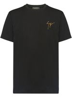 Giuseppe Zanotti t-shirt à logo brodé - Noir - thumbnail