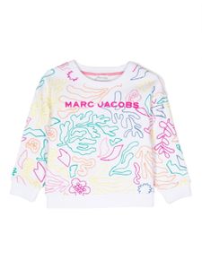 Marc Jacobs Kids sweat brodé à col rond - Blanc