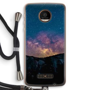 Travel to space: Motorola Moto Z Force Transparant Hoesje met koord