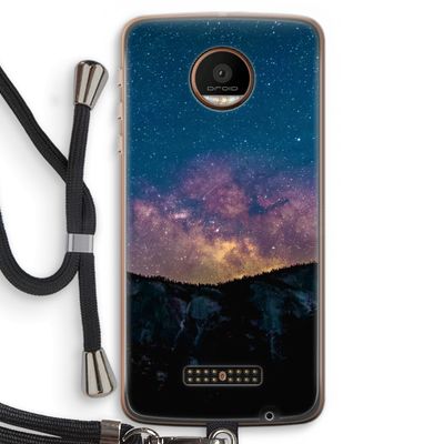 Travel to space: Motorola Moto Z Force Transparant Hoesje met koord