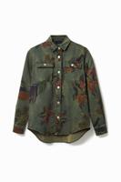 Gebloemde blouse - GREEN - S